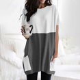 thumbnail image 4 of Ketyyh-chn99 Hauts d'Été pour Femmes Mode Grande Taille Tendance Ample Mignon Été Manches Courtes Tunique Décontractée Hauts Confortables Amples Col Rond Hauts C,S, 4 of 5