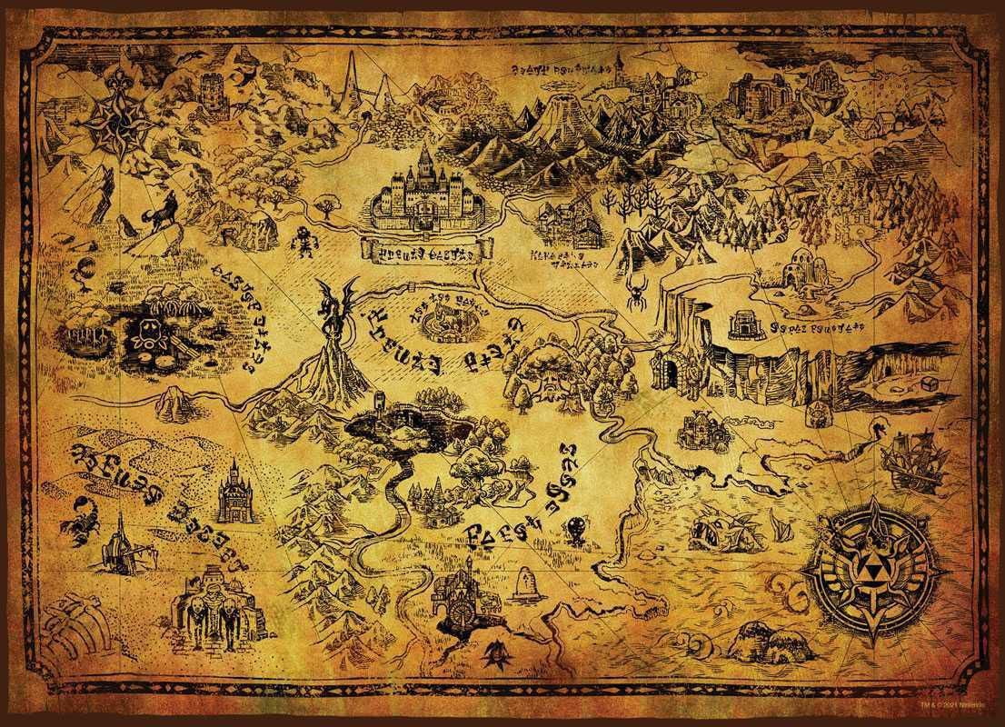 The Legend of Zelda “Hyrule Map” 1000 Piece Puzzle