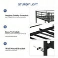 thumbnail image 7 of Zimtown Full Loft Bed with Stairs Metal Single Loft Bunk Bed with Safety Guard Rails & 2 Side Ladder, Black, 7 of 7