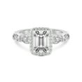 thumbnail image 3 of IGI Certified 2 Carat Emerald Shape Lab Grown Diamond Engagement Ring | 14K White Gold |Micaela Halo Diamond Ring | FG-VS1-VS2 Quality Friendly Diamonds, 3 of 5