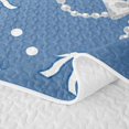 thumbnail image 5 of Manfei 3D Cartoon Shell Print Quilt Full,Ribbon Dreamy Bowtie Full Bedspread Sets,3pcs,1 Coverlet and 2 Pillowcases, 5 of 7
