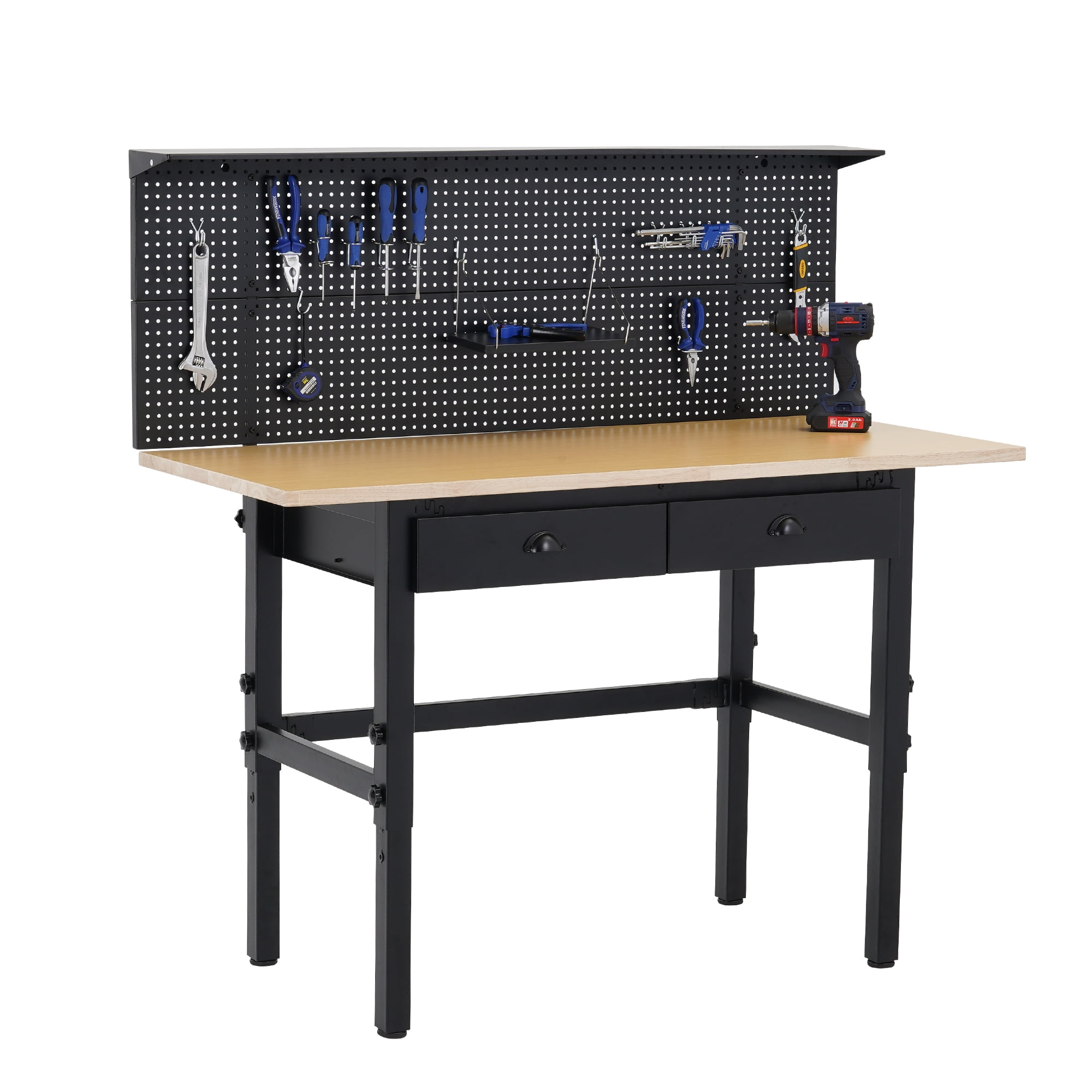 Dextra 55’’ Work Benches for Garage Work Table with Power Outlets ...