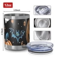 thumbnail image 3 of 12oz Tumblers Halloween Pumpkin Skull Pattern Vacuum Insulated Stainless Steel Travel Tumbler Cups Mug with Lid and Straw for Beer,Coffee,Beverages with Cleaning Brush for Cold & Hot Drinks, 3 of 5