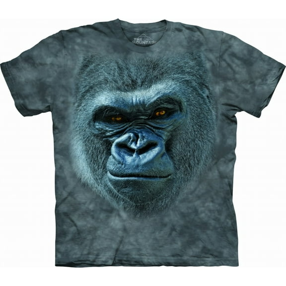 SMILING GORILLA 3X Cotton Gorillas T-Shirt Blue Adult Men's Women's Short Sleeve T-Shirt