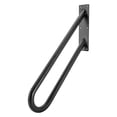 thumbnail image 5 of ToppiJoy 27.5" Handrail for Outdoor Steps, Wall Mounted Stair Handrails, Garage Railing Safety Grab Bars U-Shaped Handrail for Elderly Pregnant Women Indoor (Black), 5 of 24