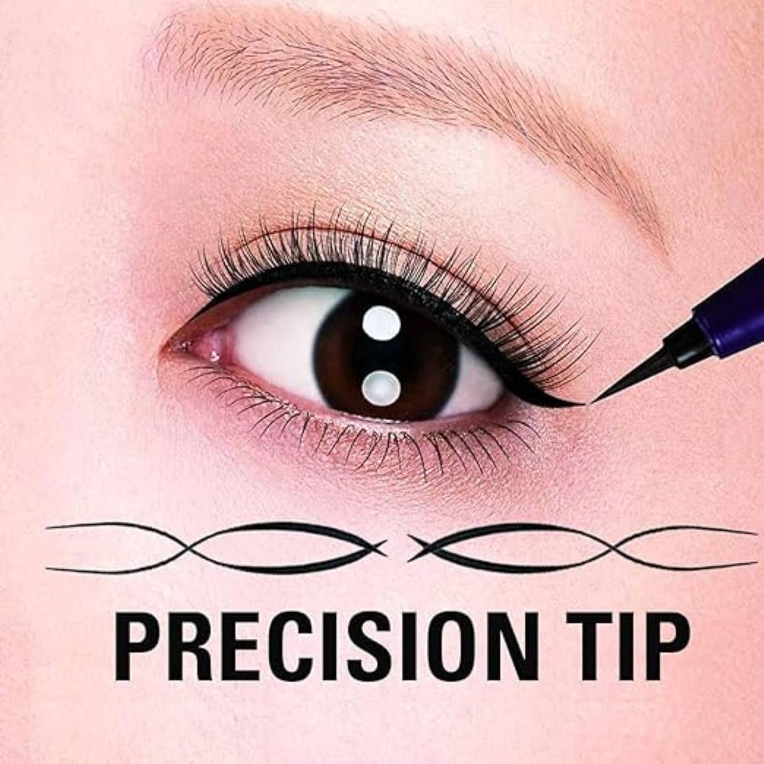 Kiss Me Heroine Make Smooth Liquid Eyeliner, #01 Jet Black, 0.01 oz 2 Pack