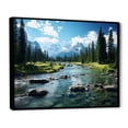thumbnail image 2 of Designart "Canada Banff Euphony II" Landscapes Floater Framed Canvas Art Print, 2 of 7