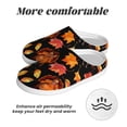 thumbnail image 6 of Daiia Thanksgiving Turkey 1 Print Women’s Fuzzy Slippers Memory Foam Lightweight House Shoes Cozy Loafer Flannel House Shoes-46/47, 6 of 7