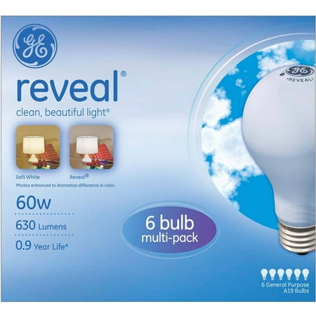- GE Reveal Incandescent Light Bulbs, 60W