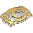 thumbnail image 5 of Western Belt Buckle Initial Letters ABCDJST to Z Cowboy Rodeo Large Gold Belt Buckles for Men Women, 5 of 11