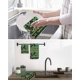 thumbnail image 5 of Happy St. Patrick's Kitchen Dish Towels for Drying Dishes Set of 2, Cute Legs Coin Green Shamrock Leaves Waffle Weave Microfiber Hand Tea Bathroom Towels Quick Dry & Absorbent Towel 15.7x23.6, 5 of 7