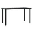 thumbnail image 5 of vidaXL 7 Piece Garden Dining Set Black PVC Rattan, 5 of 5