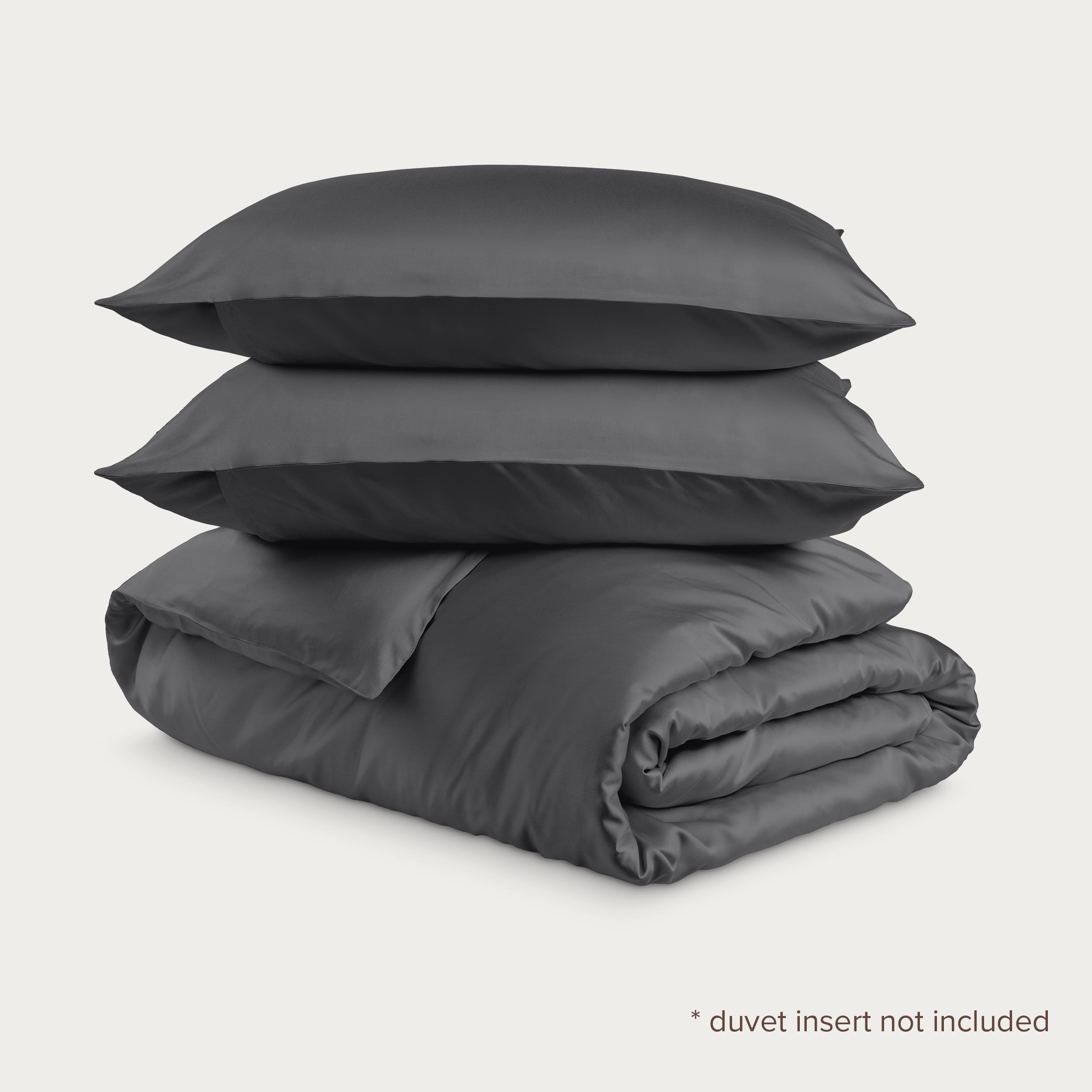 Bare Home Bamboo 3-Piece Duvet Cover Set - Made from Rayon Fibers - Soft, Cooling & Breathable - Full,Gray