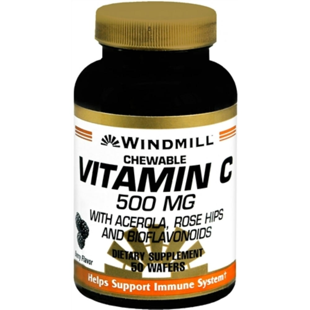 Windmill Vitamin C500 Chewable Wafers 50 Tablets