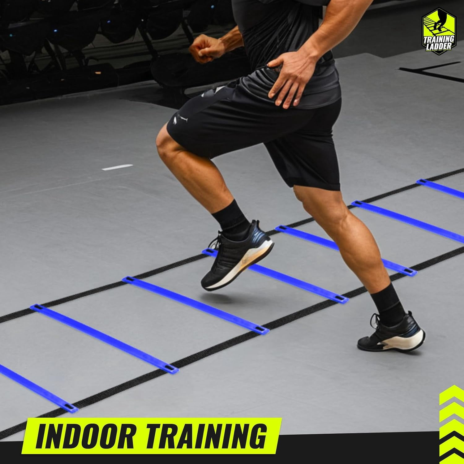 Agility Ladder Speed Ladder Training Ladder for Soccer, Speed, Football Fitness Feet Training Carry Bag Agility Training Equipment 13 rungs, 23 feet ‎Blue,23 ft