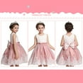 thumbnail image 3 of Flower Girl Dress Size 7 Girls Sleeveless Floral Lace Tulle Dress with Headband 3-9 Years Old Bowknot Princess Gown, Pink, 8 Years, 3 of 7