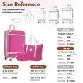 thumbnail image 2 of Oufan Hardshell Luggage Sets 3 Pieces with TSA Lock, Lightweight Luggage Travel Set with Spinner, 24IN+Handbag+Cosmetic Case, Pink, 2 of 8