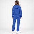 thumbnail image 4 of Women's 2 Piece Fall Active Sets Loose Fit Zip Front Hooded Track Top Drawstring Jogging Pants Athletic Daily Outfits Royal Blue XXL, 4 of 6