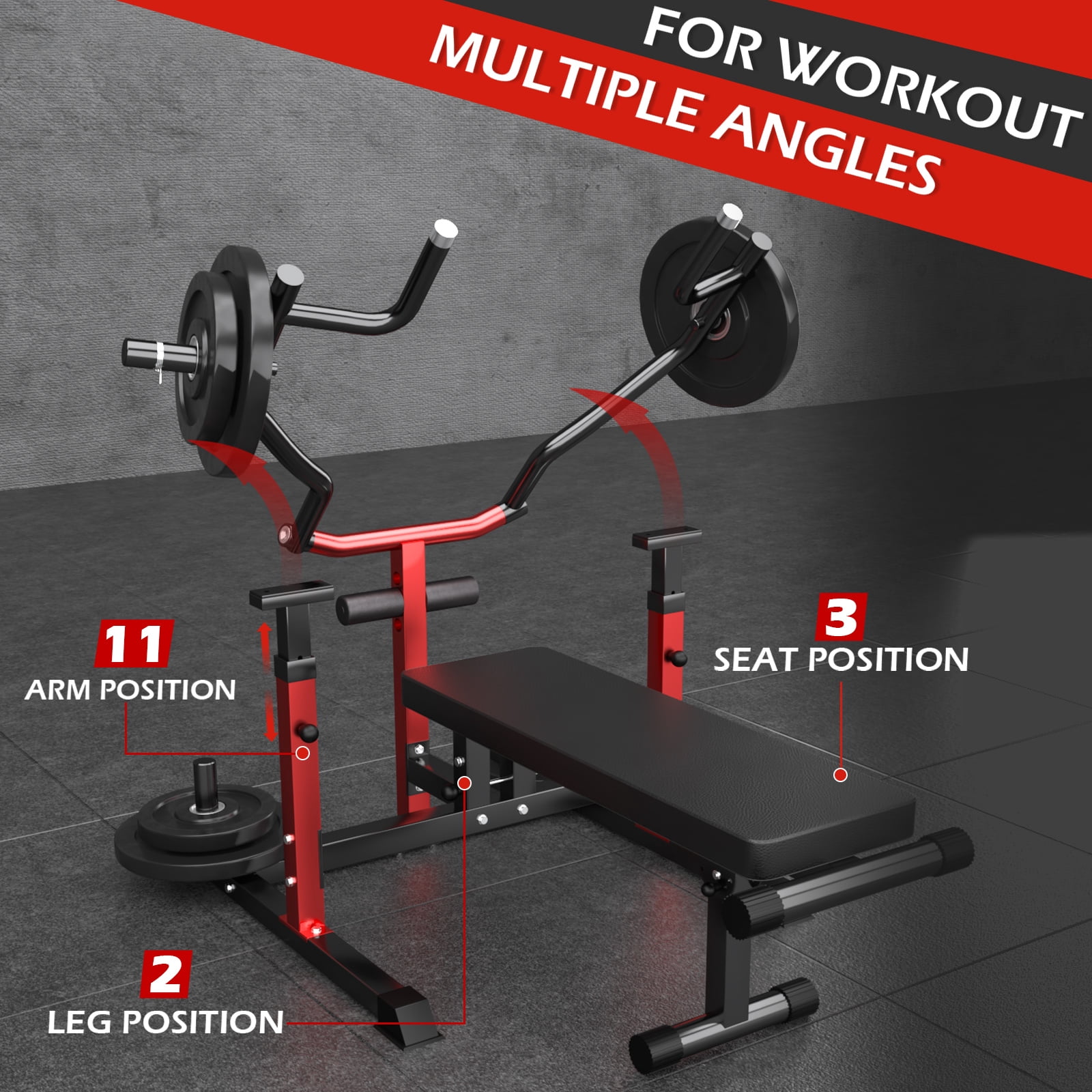 GYHPD Foldable Weight Bench for Chest and AB Workouts