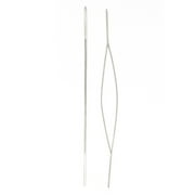 Beadalon Large Big Eye Beading Needle Set, Metal Silver Finish, 2.5 inches in Length.