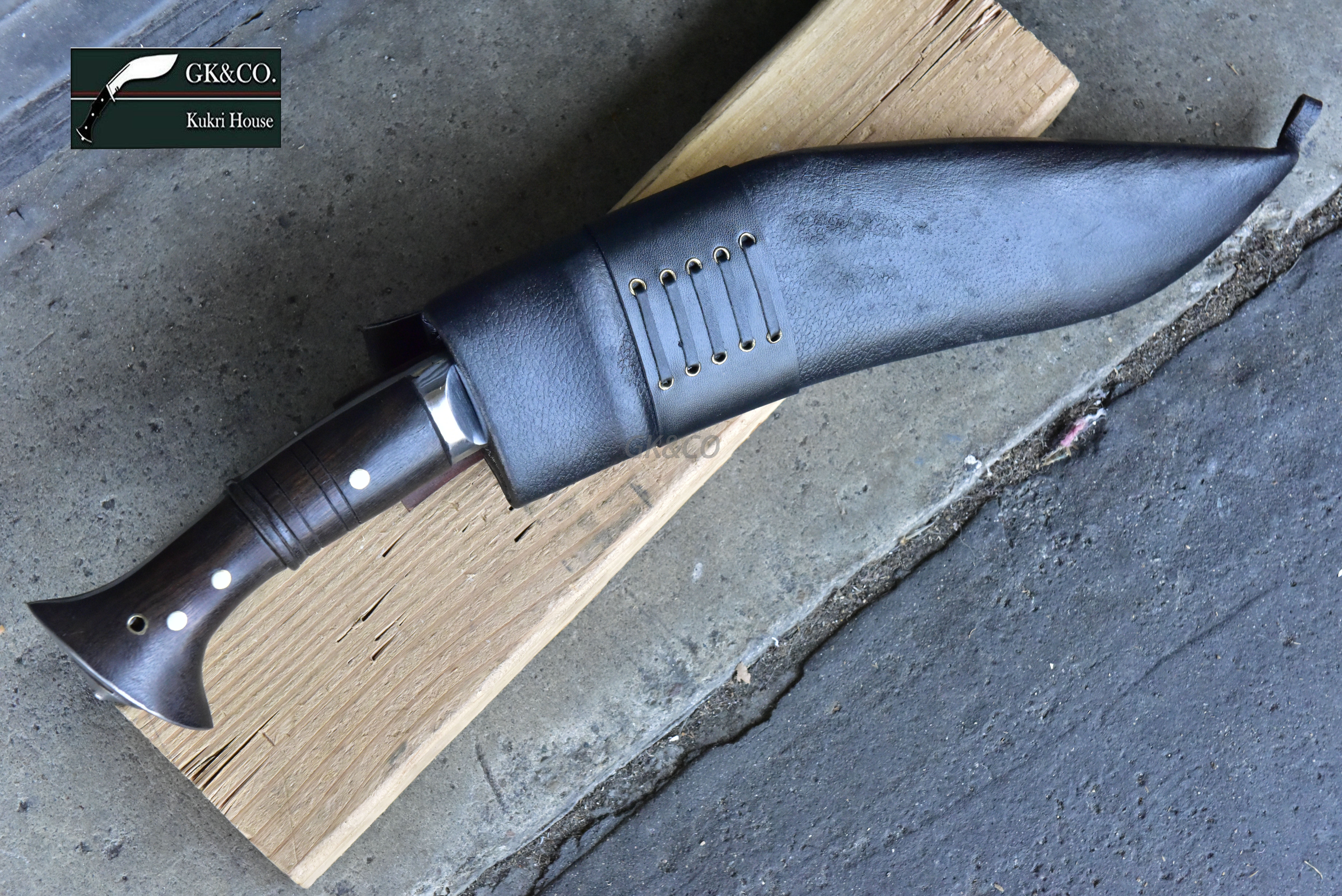 12 Blade World War II 'The Survival Alive' Kukri/Khukuri Full Tang with Black Leather Sheath-Handmade in Nepal