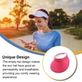 thumbnail image 4 of Sonducket Sombreros para el sol Protección Clip-On Gorras Visera de lino Ajustable Grandes aleros Parte vacía Color sólido Regalo deportivo Sombreros Rosa roja Sonducket AP010232-06, 4 of 6