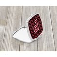 thumbnail image 2 of Letter P Chevron Garnet and Black  Compact Mirror, 2 of 4