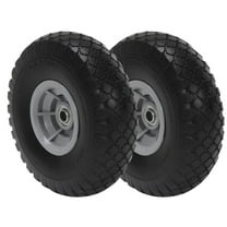Pemberly Row 10" Flat Free Replacement Wheels in Black (Set of 2)
