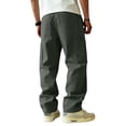 thumbnail image 5 of Lumtrix Men's Relaxed Fit Cargo Pants Baggy Straight Leg Casual Work Sweatpants with Pockets for Hiking Fishing Dark Gray XL, 5 of 9