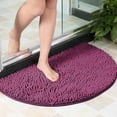 thumbnail image 5 of Alfombras de baño de chenilla de microfibra de media ronda, gruesas, suaves, absorbentes, antideslizantes, peluda, para dormitorio, alfombrillas de baño de media ronda, lavables, de secado rápido, 5 of 5