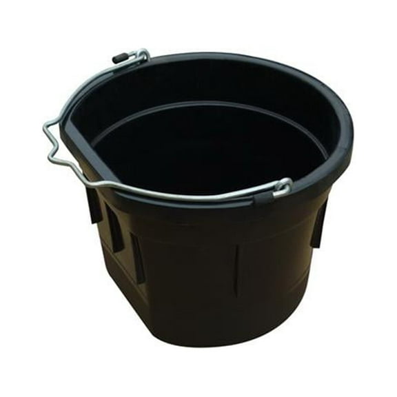 Master Rancher MR8QP/FSB-BLK Utility Bucket, Flat Sided, Black Resin, 8-Qts. - Quantity 10