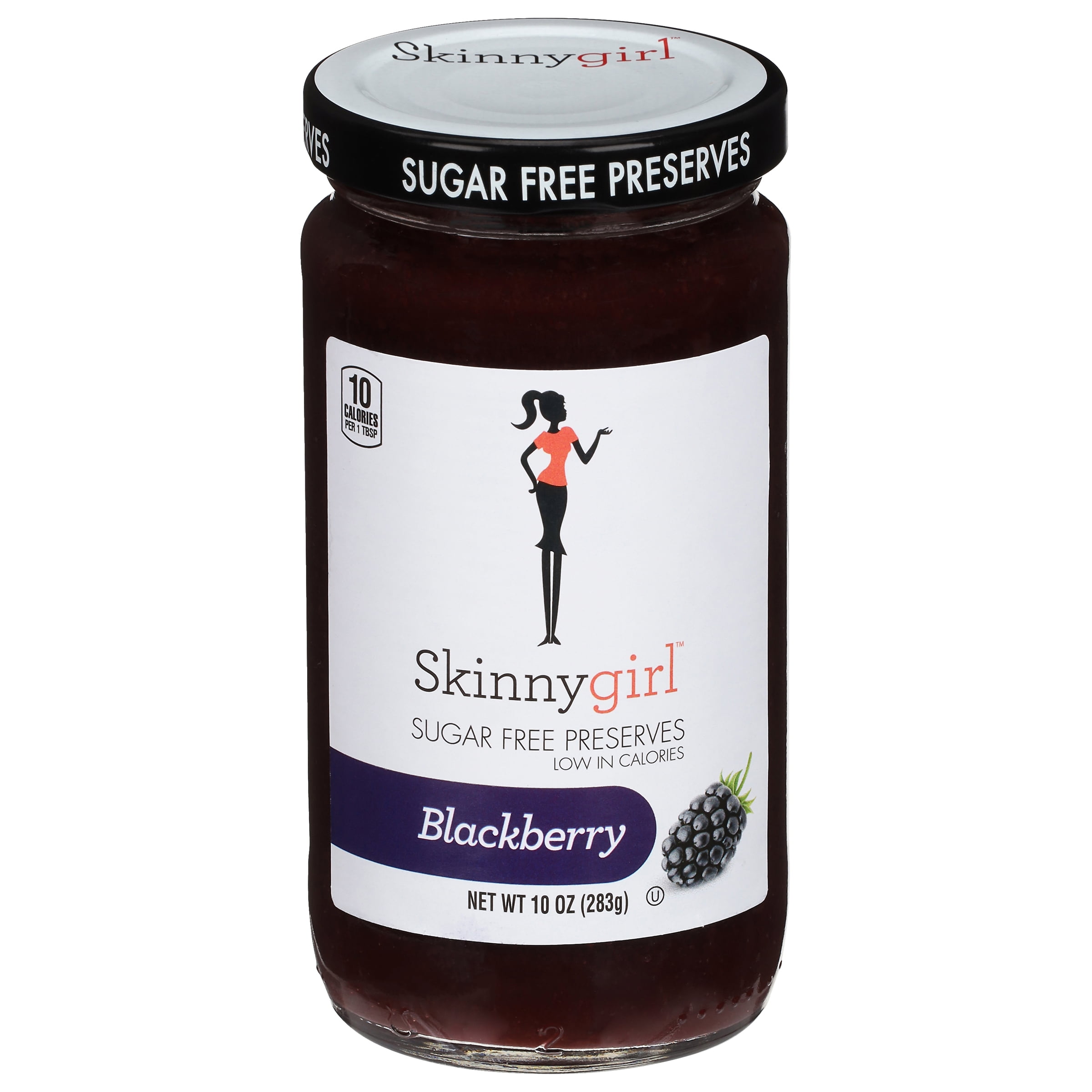 (2 pack) Skinnygirl Sugar Free Blackberry Preserves, Kosher, 10 oz