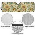 thumbnail image 6 of Uorisanigo Windshield Sunshade Compatible with Jeep Wrangler Rubicon Sahara TJ JK JKU 2 Door & 4 Door Sunflower Print Car Sun Shade Sun Visor Protector Blocks UV Rays and Keep Car Cool, 6 of 7