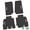 Black w/ Pink Insert, variant on Flextread Floor Mats for 07-13 Jeep Wrangler JKU 4-Door - Mopar Licensed Factory Fit - Black w/ Red Jeep Insert - 100% Made in USA