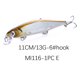 thumbnail image 4 of Greeniant 1 uds/10 Uds 11cm 3D ojos cebos de pesca artificiales plástico simulación Swimbait agua salada Wobblers cebo Pescar No.05 Greeniant DJ1048-05, 4 of 4