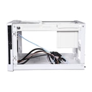 SilverStone SG13WB-Q أسود/أبيض البلاستيك اللوحة الأمامية مع الانتهاء من الألومنيوم فو، الجسم الصلب ميني-ITX حالة الكمبيوتر متوافق مع معيار ATX12V/EPS12V التيار الكهربائي التيار الكهربائي