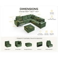 thumbnail image 2 of BEDEEP 120'' Power Recliner Sofa with Headrest Console, Modular Cloud Sectional Chenille Reclining Couch with Storage Ottoman Chaise, Convertible 6-Seater Sofa Couch for Living Room RV, Green, 2 of 9