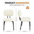 thumbnail image 4 of CONCETTA Mid-century Modern Dining Chairs, Kitchen Chairs Set of 4, White, 4 of 7