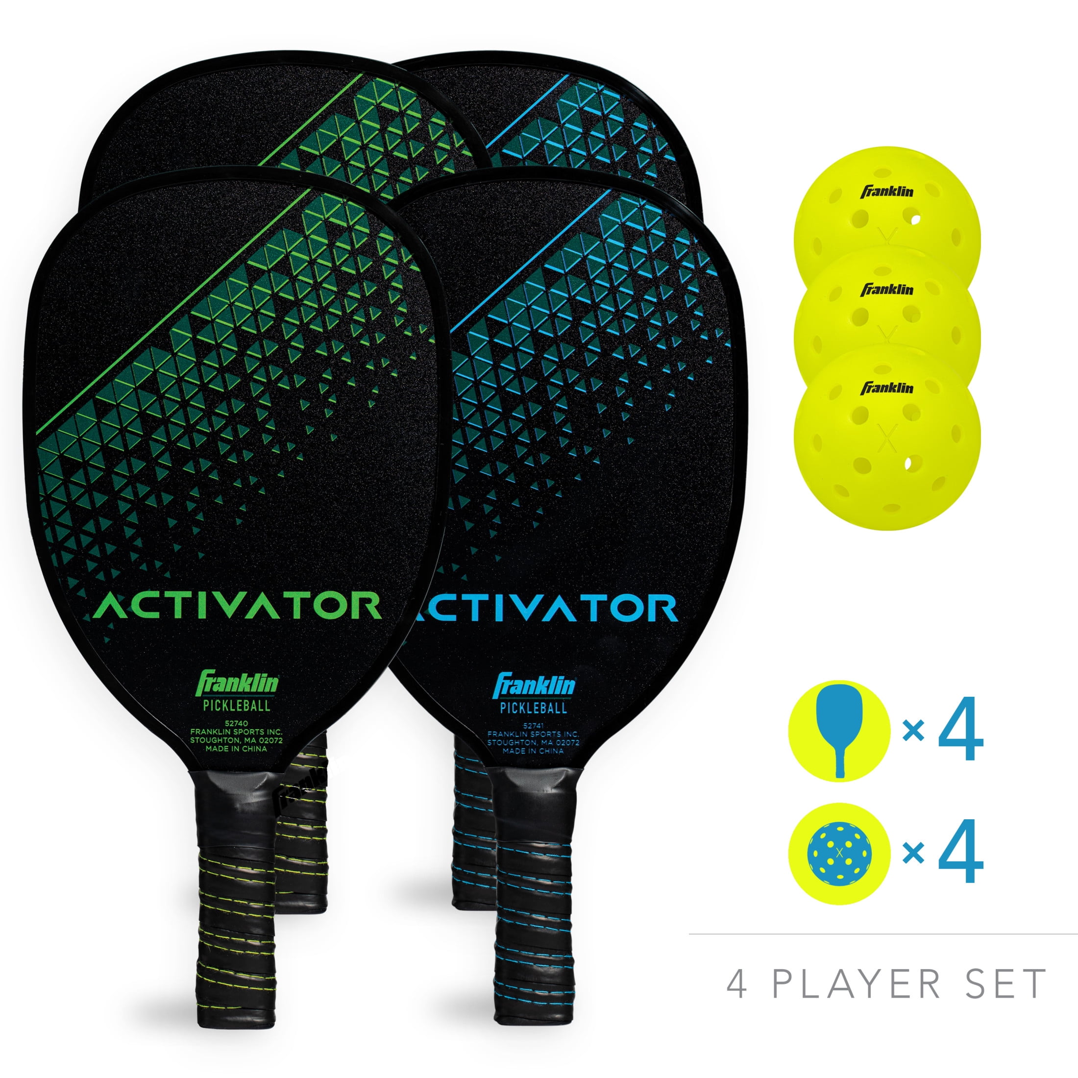 ピックルボールセット Franklin ACTIVATOR（米国公式） Franklin Sports Activator Pickleball Paddle Set - 4 Paddles + 4 X