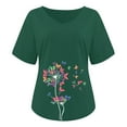 thumbnail image 4 of Elegante mujer con cuello en V estampado camiseta blusa Tops sudadera OAVQHLG3B Store  lin121212, 4 of 4