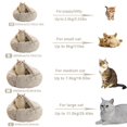 thumbnail image 3 of Plush Round Hooded Pet Bed, Warm Dog Bed For Small Dogs, Fluffy Soft Cat Bed, Donut Pet Cushion, 3 of 10