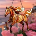 thumbnail image 4 of LSLJS Stained Glass Window Hanging, Galloping Horses Sun Catcher for Door Home Decor Stained Glass, Gifts for Horse Lovers, Vintage Western Cowboy Rear Mirror Car Accessories, 4 of 7