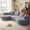 Gray, variant on 122" Curved Modular Sectional Sofa for Living Room,Modern Oversized Cloud Couch,4-Seater Extra Deep Seat Sofa.