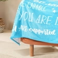 thumbnail image 4 of Blanket Gift for Women Man Get Well Gifts - You are Awesome 60" x 80" Bed Blanket - Inspirational Gift for Her Him Thinking of You Friendship Gifts Feel Better After Surgery Gifts, 4 of 6