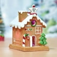 thumbnail image 3 of pitrice Christmas Village Landscape Tabletop Small Figurine for Christmas Yellow, 3 of 7