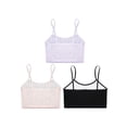 thumbnail image 5 of Miutii 3Pcs Cropped Tank Tops for Girls Spaghetti Strap Crop Top Basic Sports Cami Solid Color Black&Pink&Light Purple M, 5 of 9