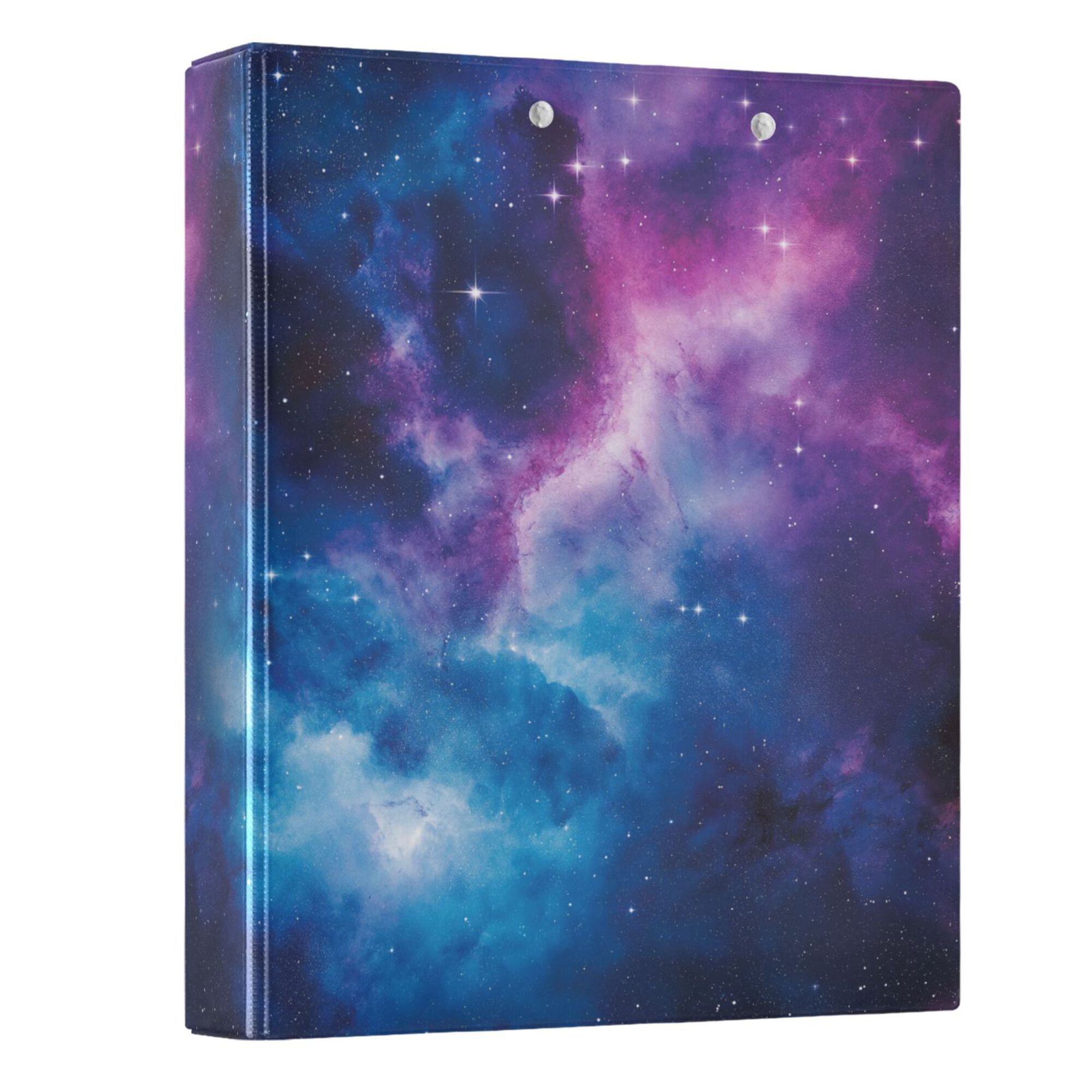 FORMRS 3 Ring Binder with Pockets 1.5" D-Rings Clip Board 200 Sheets Capacity, Galaxy Pattern