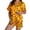 R300-Yellow, variant on RMGVDSD Halloween Pajamas Set for Women 2 Piece Cute Pumpkin Print Short Sleeve Sleepwear Button Down Loungewear Holiday Party Pajama Shorts Sets