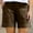 Brown, variant on Dolkfu Y2k Women's Shorts Flat Front Quick Dry Beach Shorts Brown Breathable Elastic Waist Women Shorts L