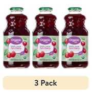 (3 pack) Great Value Organic 100% Tart Cherry Juice, 32 fl oz